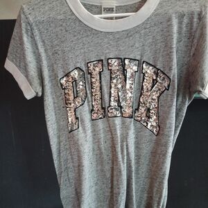 PINK Victoria's Secret Gray T Shirt